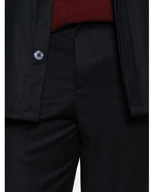 Cruna Black Folded-hem Pants for men