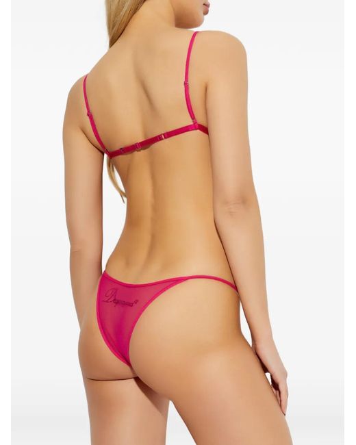 DSquared² Pink Mesh Thong