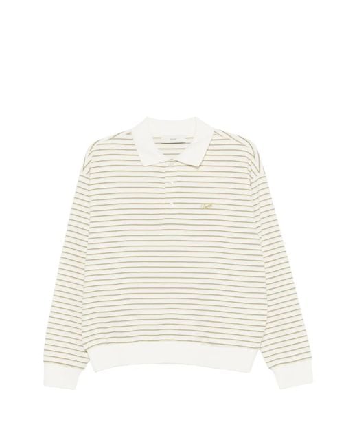 DUNST White Striped T-Shirt