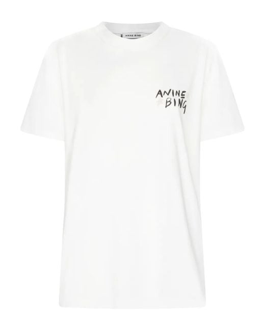 Anine Bing White Walker Tee Empowerment Ivory