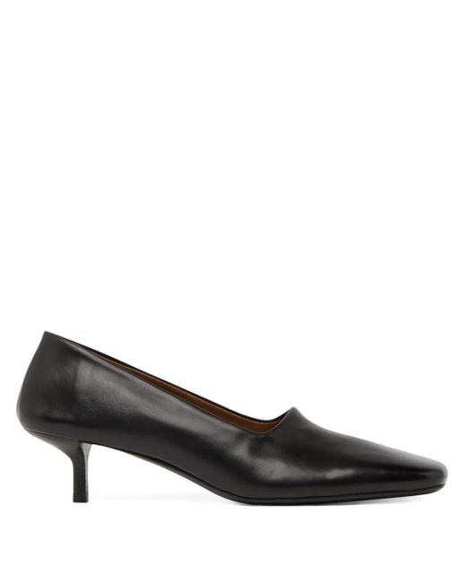 Marsèll Black Kitten-Heel Square-Toe Pumps