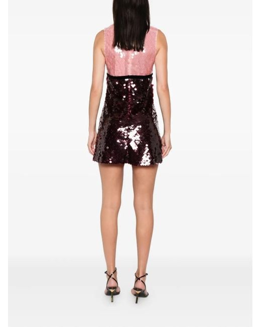 retroféte White Amethyst Sequin Mini Dress