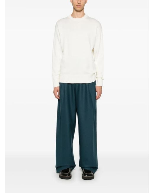 Eraldo White Wool Sweater for men