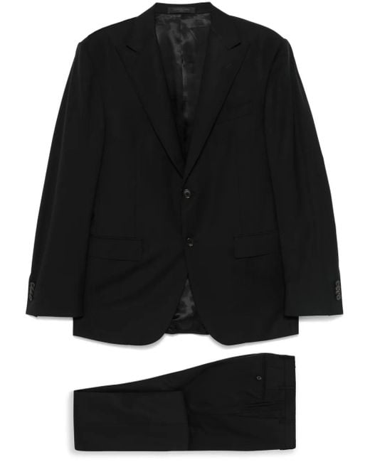 Corneliani Black Single-Breasted Suit for men