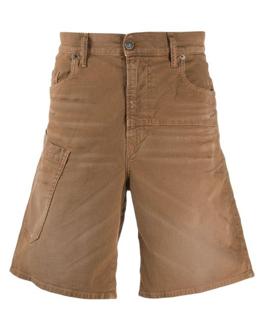 DIESEL Brown D-azerr JoggJeans Cargo Shorts for men