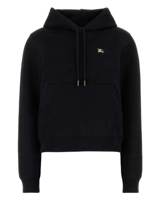 Burberry Black Ekd-Embroidered Hoodie