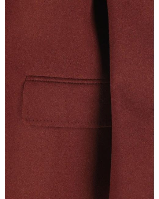 Max Mara Red Single-Breasted Camel Blazer