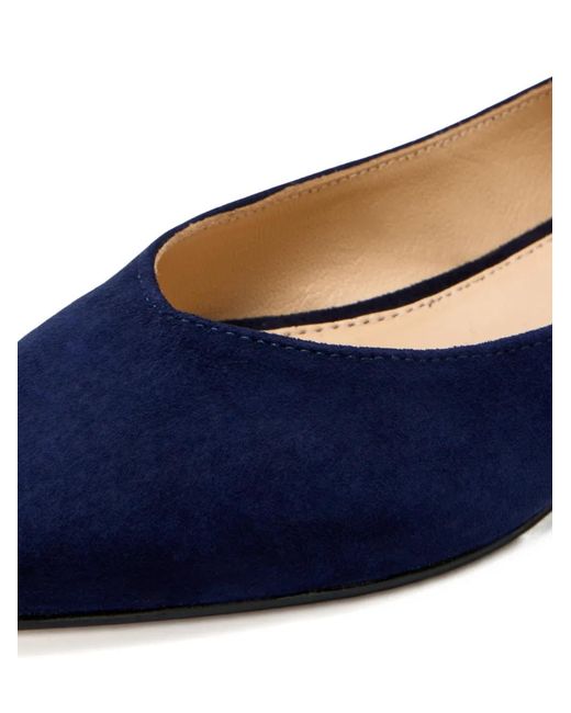House Of Ballerinas Blue Michelle Pointed Ballet Flats