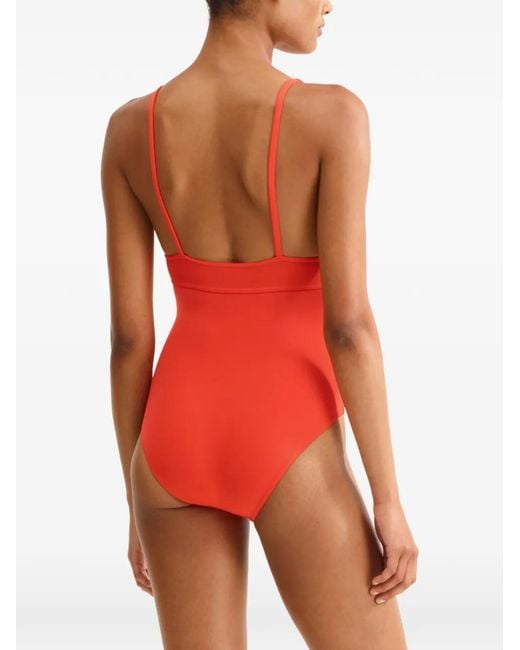 Eres Orange Larcin V-Neck Swimsuit