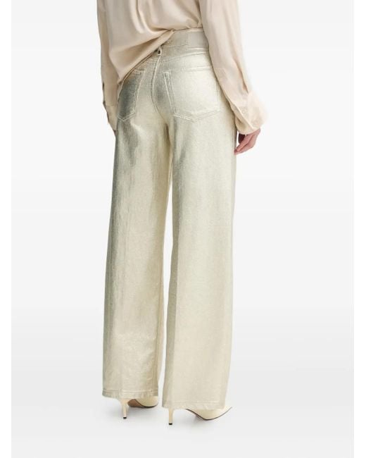 Drykorn Natural Metallic-Effect Wide-Leg Jeans