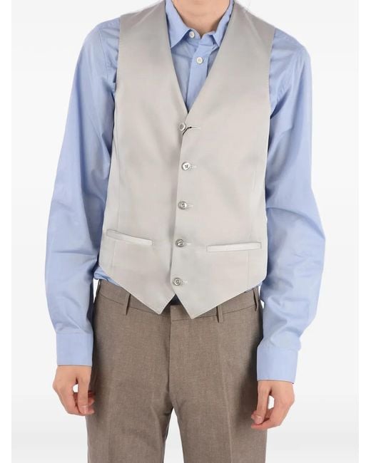 Corneliani Blue Buttoned Waistcoat for men
