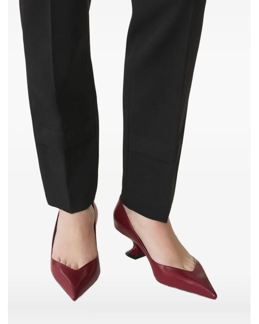 Escarpins À Talon Sculpté Lanvin en coloris Red