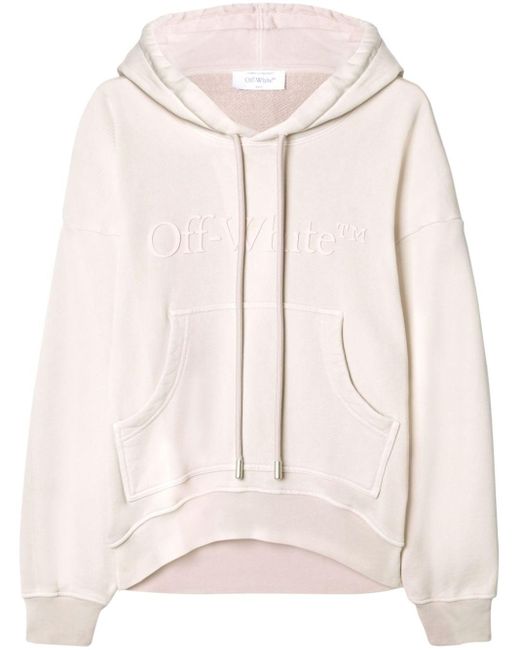 Off-White c/o Virgil Abloh Pink Laundry Logo-embroidered Cotton Hoosie