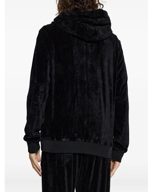 Versace Black Medusa-Embellishment Hoodie for men