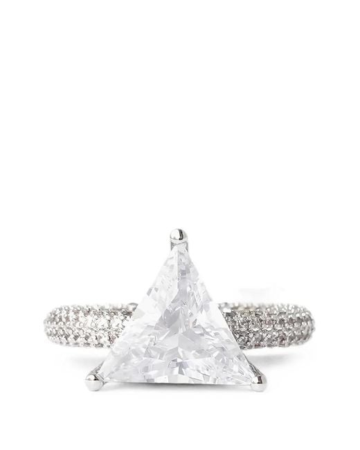Izabel Display White Mega Triangle Pavé Ring