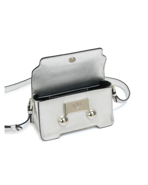Marni White Mini Trunkaroo Schultertasche