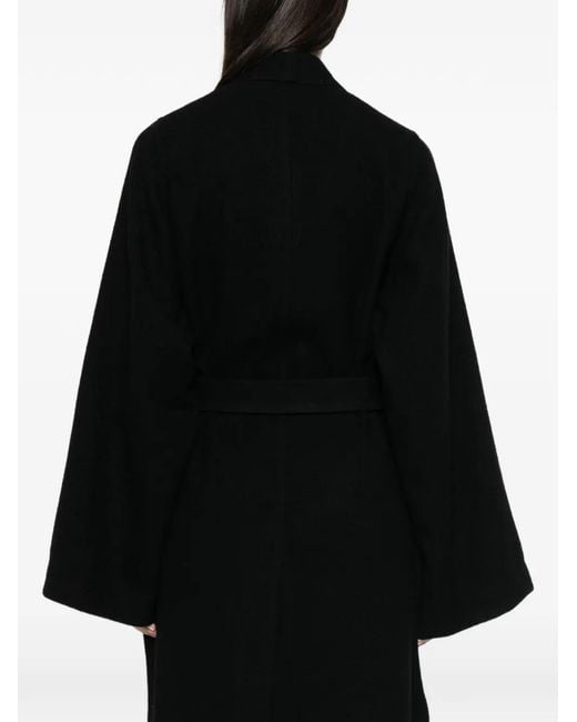 Rick Owens Black Belted Oversized Coat