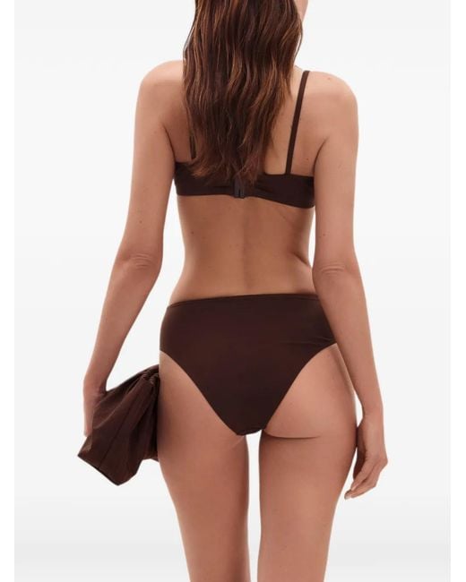 Eres Brown Soiree Paradise Ruched Clutch Bag