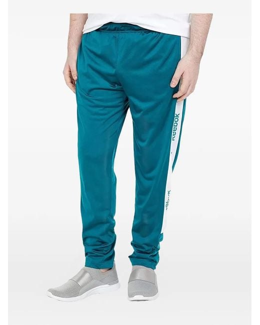Reebok Blue Linear Logo Track Pants for men