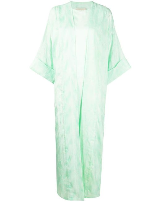 Robe-caftan à effet froissé Bambah en coloris Green