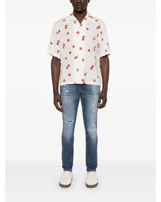 PT Torino Blue Logo-Patch Jeans for men