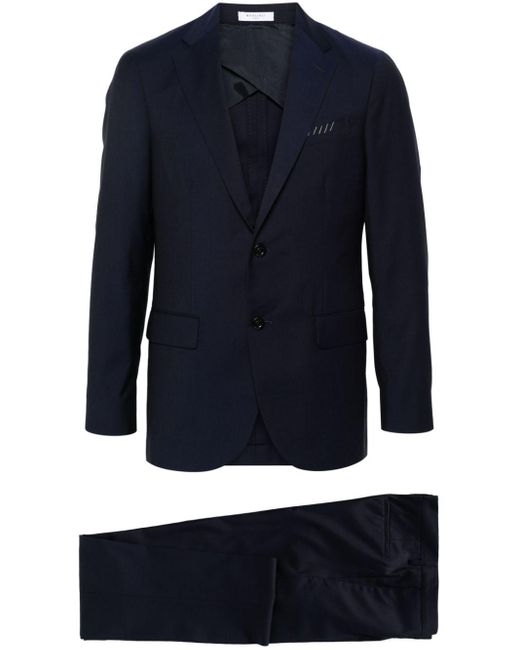 Boglioli Blue Wool Single-breasted Suit for men