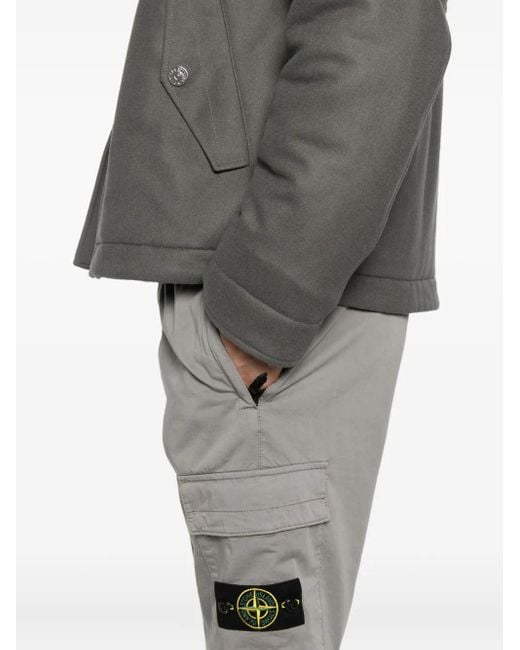 Stone Island Cargo Broek Met Elastische Tailleband in het Gray voor heren