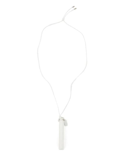 MM6 by Maison Margiela White Pendant Necklace