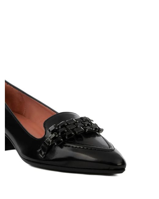 Status Black Poented Leather Pumps