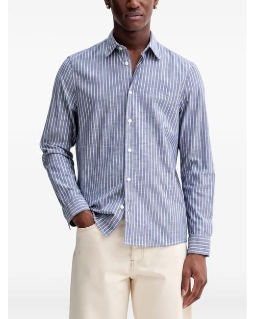 Marc O' Polo Blue Striped Buttoned Shirt for men