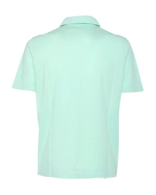 FILIPPO DE LAURENTIIS Green Short-sleeve Polo Shirt for men