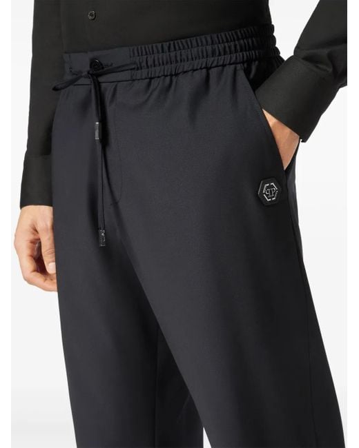 Philipp Plein Blue Drawstring Track Pants for men