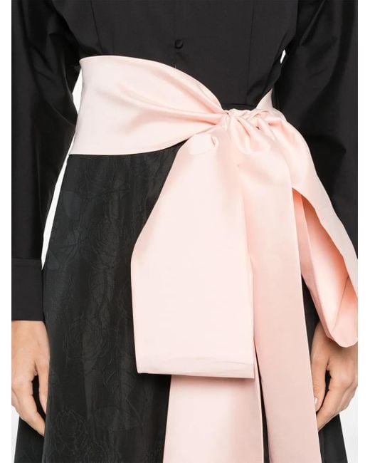 BERNADETTE Black Clarence Midi Dress