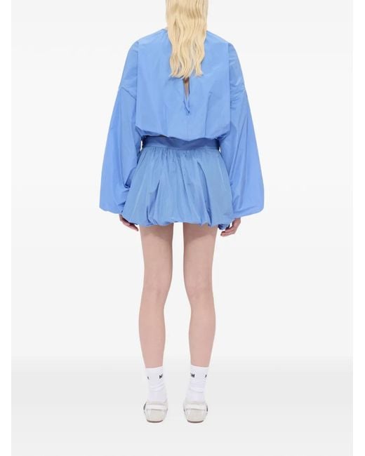 MSGM Blue Minijupe À Poches À Rabat