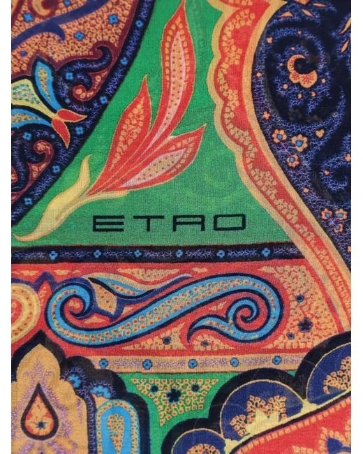 Etro Orange Silk Scarf