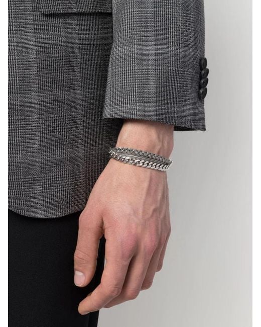 Emanuele Bicocchi ブレード&チェーン ブレスレット Metallic