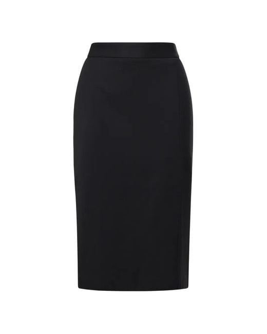 ANDAMANE Black Side-Slit Pencil Skirt