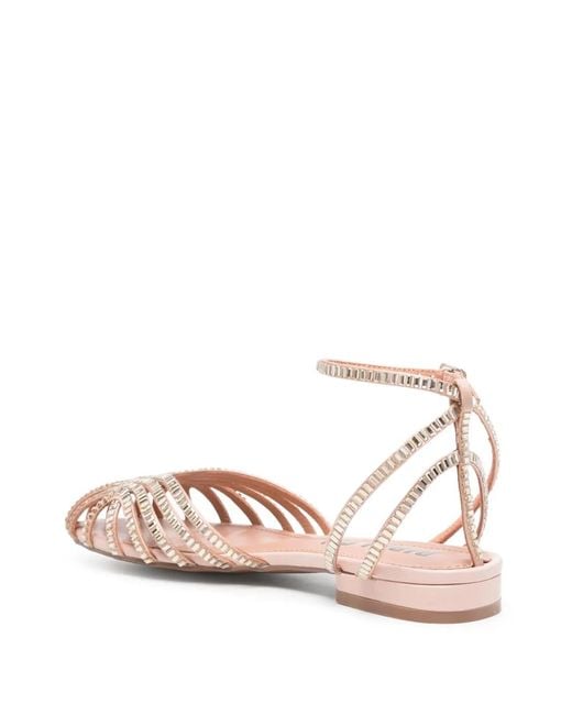 Bibi Lou Pink Serabi Flat Pumps