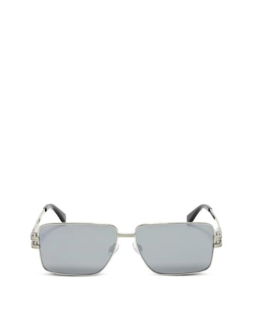 Palm Angels White Imperial Rectangle-Frame Sunglasses