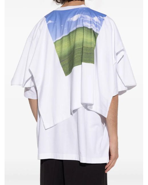 Vetements White Layered Graphic-Print T-Shirt
