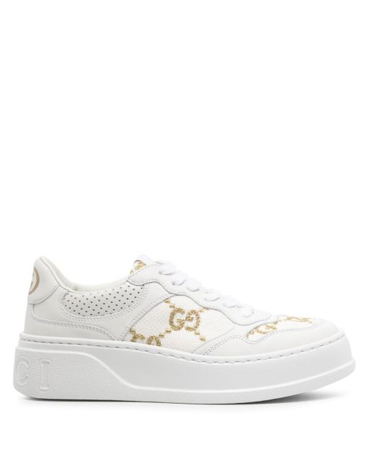 Gucci GG Low-top Sneakers in het White