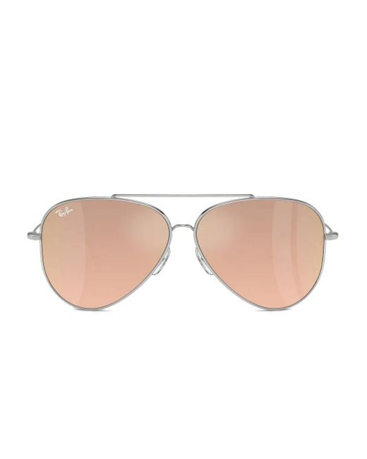 Ray-Ban Pink Pilot-Frame Sunglasses