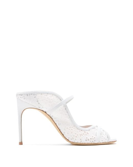 Malone Souliers White Noah Heeled Sandals