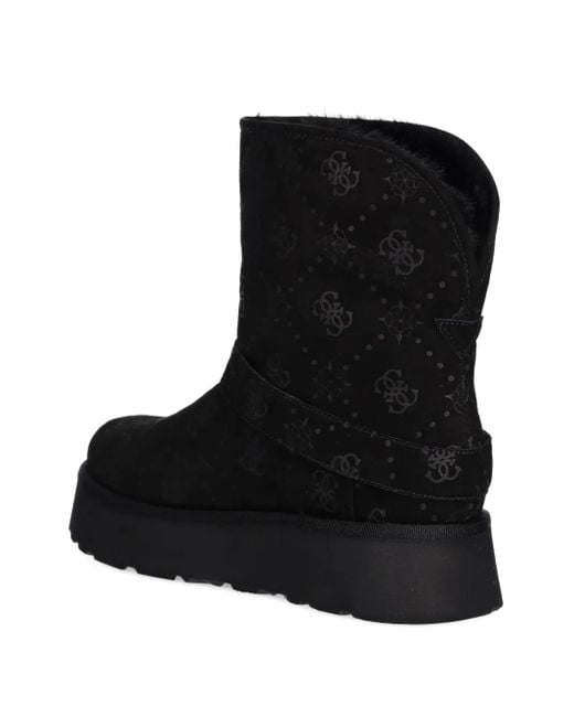 Guess Black Dolsay Suede Ankle Boots