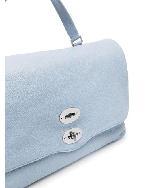 Zanellato Blue Large Postina® Leather Tote Bag