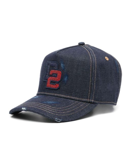Cappello da baseball D2 College denim di DSquared² in Blue