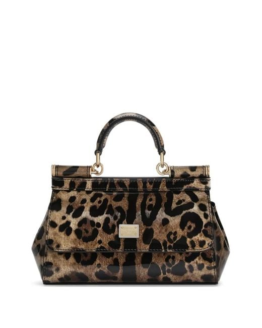 Dolce & Gabbana Black Dolce & Gabbana Sicily Mini Tote Bag