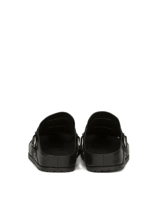 Ash Black Leather Sandals
