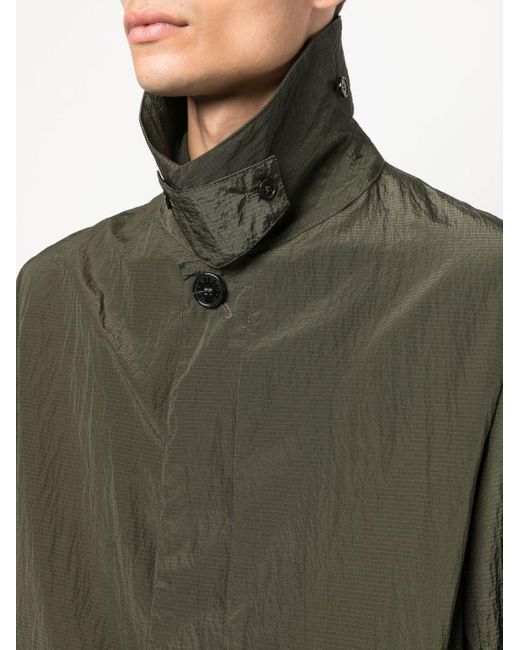 Abrigo con cuello de pico Mackintosh de hombre de color Green