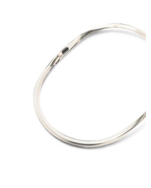 Werkstatt:münchen White Side Hook Twisted Bangle